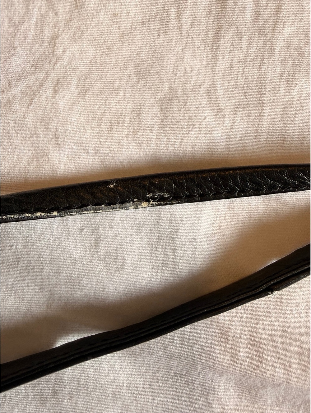 Hobo 100% genuine leather small black crossbody bag gold hardware cotton lining - Picture 8 of 11